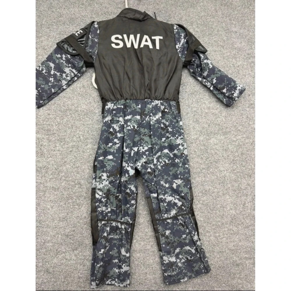 Teetot Kids SWAT Police Officer Costume Digital Camo Tactical Vest Set Size 5-6